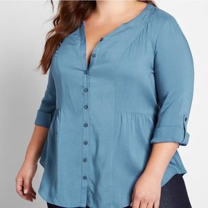 ‼️CLEARANCE 2 for $10‼️ Modcloth trusty travel woven blouse